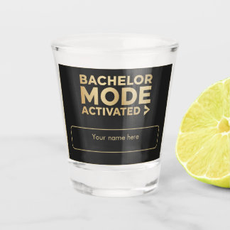 Bachelor Mode Activated Funny Groom Shot Glass