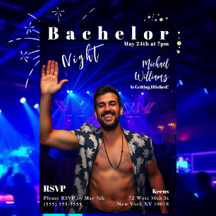 Bachelor Night Magazine Cover Invitation