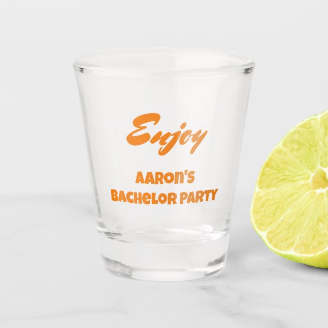 Bachelor Night Party Shot Glass (Front)