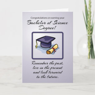Bachelor of Science Graduation, Remember the Past Card