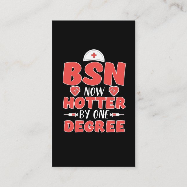 Bachelor of Science in Nursing BSN Nurse Gift Business Card (Front)
