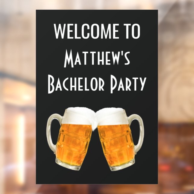 Bachelor Party Beer Cheers Welcome Sign (Sheet 2)