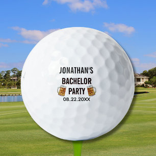 Bachelor Party Beer Mugs Name Date Golf Balls