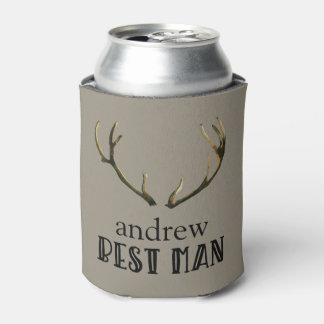 Bachelor Party Best Man Antlers Coozie Beer Can
