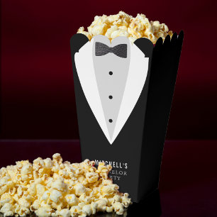 Bachelor Party Black Suit & Bowtie Favour Box