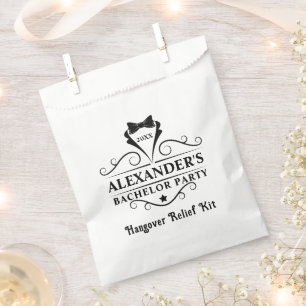 Bachelor Party Black Tie Hangover Favour Bag