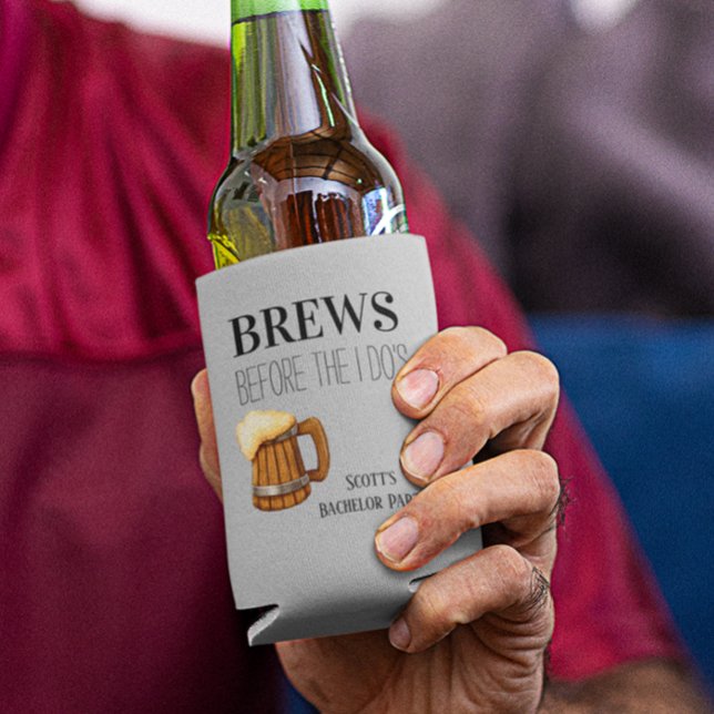 Bachelor Party Brews Before the I Do's Can Cooler (Creator Uploaded)
