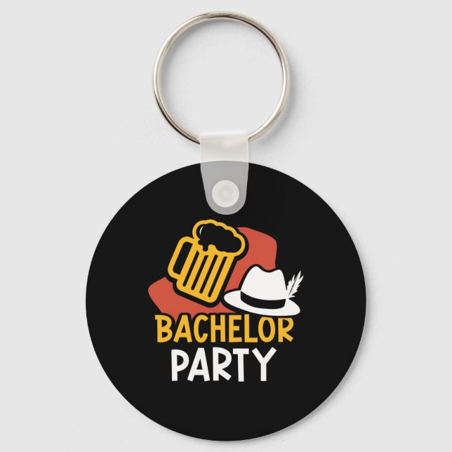Bachelor Party Bride Groom Team 1  Key Ring (Front)