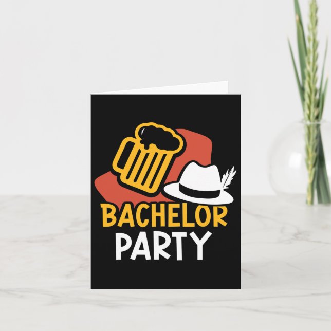 Bachelor Party Bride Groom Team  Card (Front)