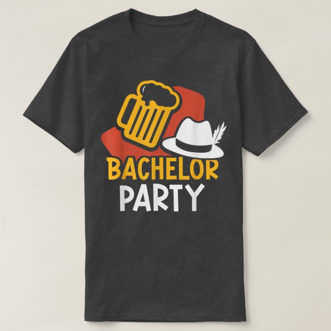 Bachelor Party Bride Groom Team  T-Shirt (Design Front)