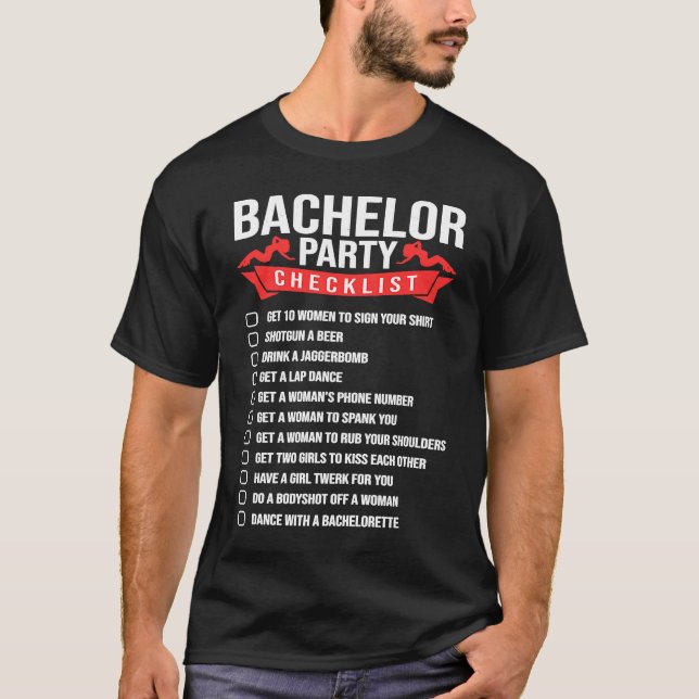 Bachelor Party Checklist For Wedding Party Men's G T-Shirt (Front)