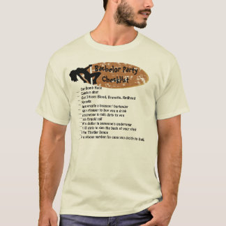 Bachelor Party Checklist T-Shirt
