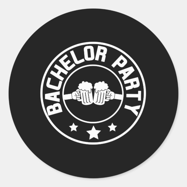 Bachelor Party Classic Round Sticker (Front)