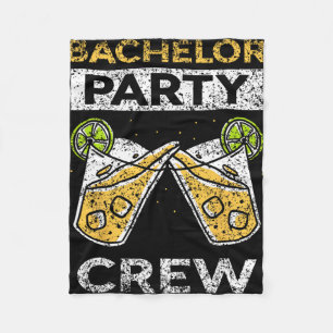 Bachelor Party Crew Bride Groom Team  Fleece Blanket