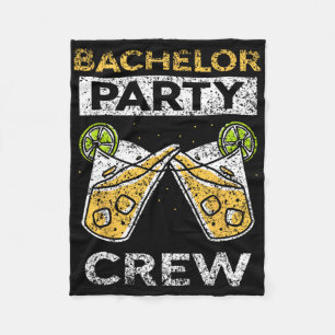 Bachelor Party Crew Bride Groom Team Fleece Blanket