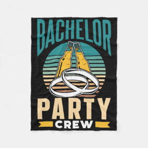 Bachelor Party Crew Groom Bride Team  Fleece Blanket