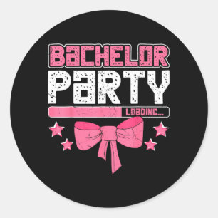 Bachelor Party Crew Groomer Wedding Groom Funny Classic Round Sticker