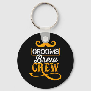 Bachelor Party Crew Groomer Wedding Groom Funny Key Ring
