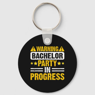 Bachelor Party Crew Groomer Wedding Groom Funny Key Ring
