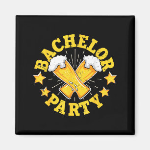 Bachelor Party Crew Groomer Wedding Groom Funny Magnet