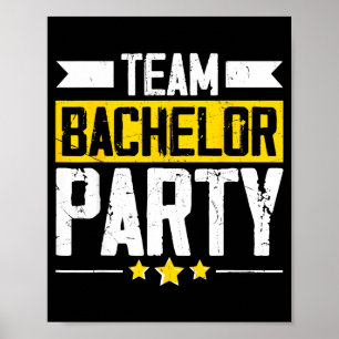 Bachelor Party Crew Groomer Wedding Groom Funny Poster