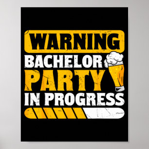 Bachelor Party Crew Groomer Wedding Groom Funny Poster