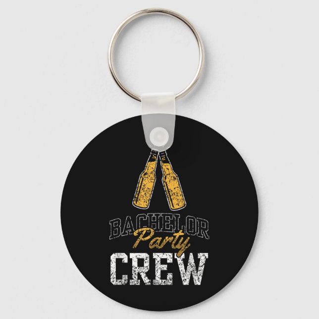 Bachelor Party Crew Team Bride Groom _2  Key Ring (Front)