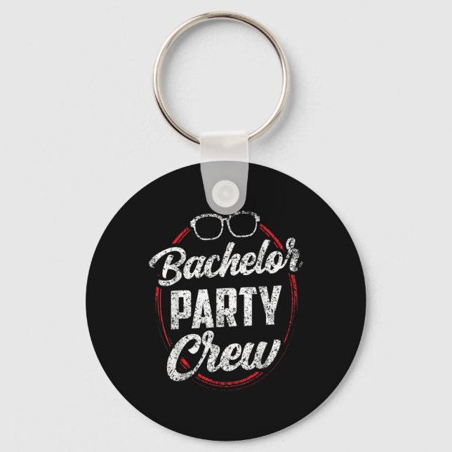 Bachelor Party Crew Team Bride Groom _3  Key Ring (Front)