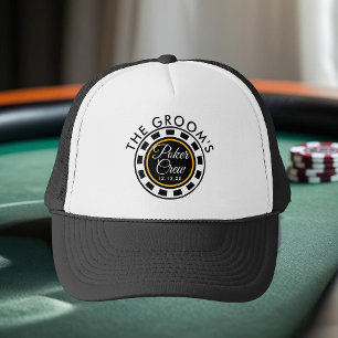 Bachelor Party Custom Groom's Poker Crew Trucker Hat