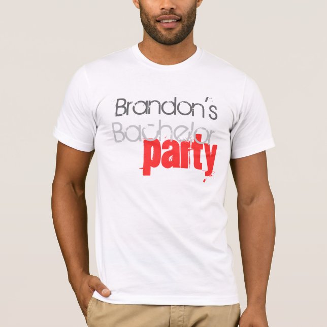 Bachelor Party Customisable T-Shirt (Front)