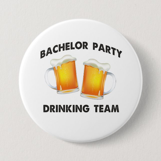 Bachelor Party Drinking Team Button (Front)