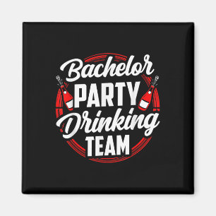 Bachelor Party Drinking Team Groom Bride Magnet