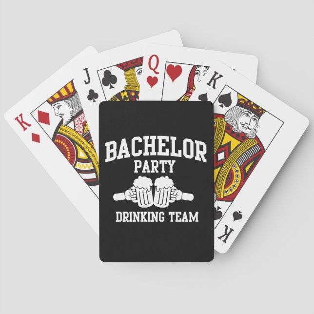 Bachelor Party Drinking Team Playing Cards (Back)