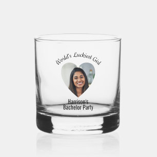 Bachelor Party Fun Personalised Bride Face Whiskey Glass