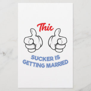 Bachelor Party Gift This Sucker Is Getting Married Stationery