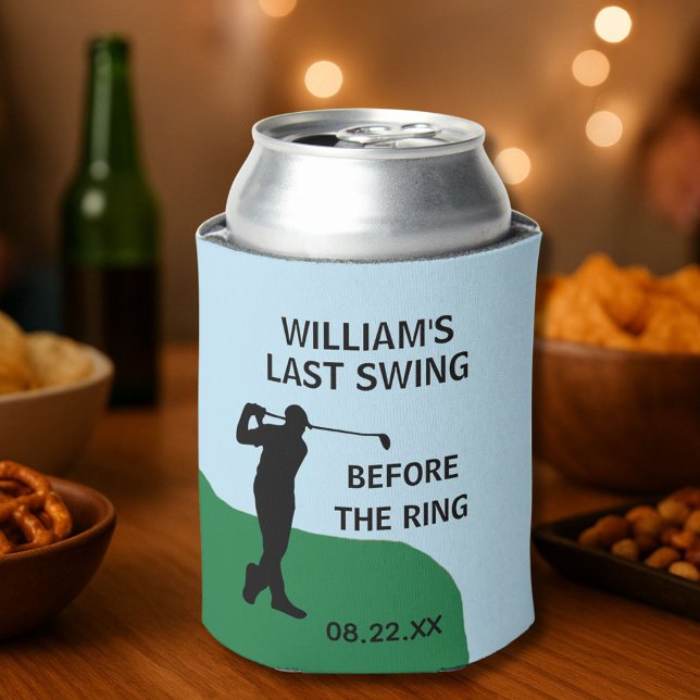 Bachelor Party Golfer Name Date Last Swing   Can Cooler (Creator Uploaded)