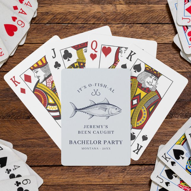 Bachelor Party Groom Fishing Trip Funny Playing Cards (Creator Uploaded)
