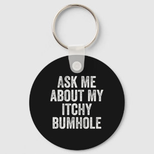 Bachelor Party Groom Itchy Bumhole Adult Humour Pu Key Ring