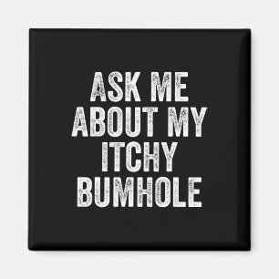 Bachelor Party Groom Itchy Bumhole Adult Humour Pu Magnet