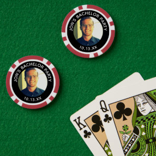 Bachelor Party Groom Photo Casino Poker Chips