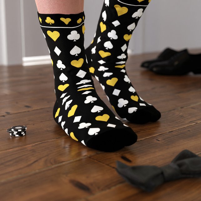 Bachelor Party Groom Poker Night Custom Socks (Perfect socks for your poker night. You can add your name on the bottom)