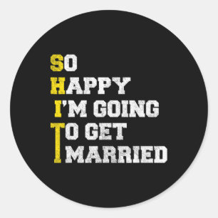 Bachelor Party Groom Shirt Classic Round Sticker