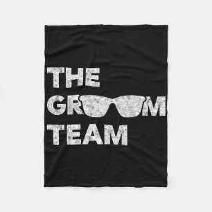 Bachelor Party Groom Team Vintage Tee Stag Party G Fleece Blanket