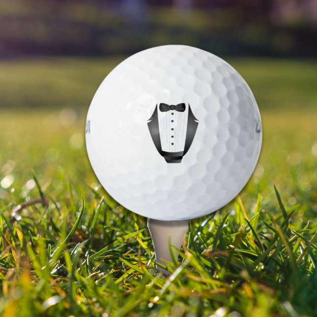 Bachelor Party Groomsman Team Groom black tuxedo Golf Balls (Bachelor Party Groomsman Team Groom black tuxedo Golf Balls)