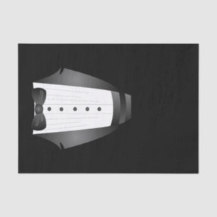 Bachelor Party Groomsman Team Groom black tuxedo Tissue Paper