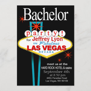 Bachelor Party in Las Vegas Invitation