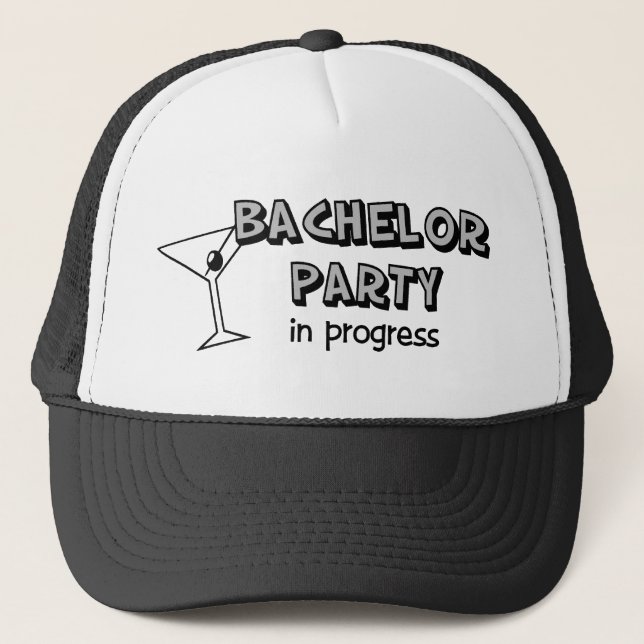 Bachelor party in progress hat (Front)