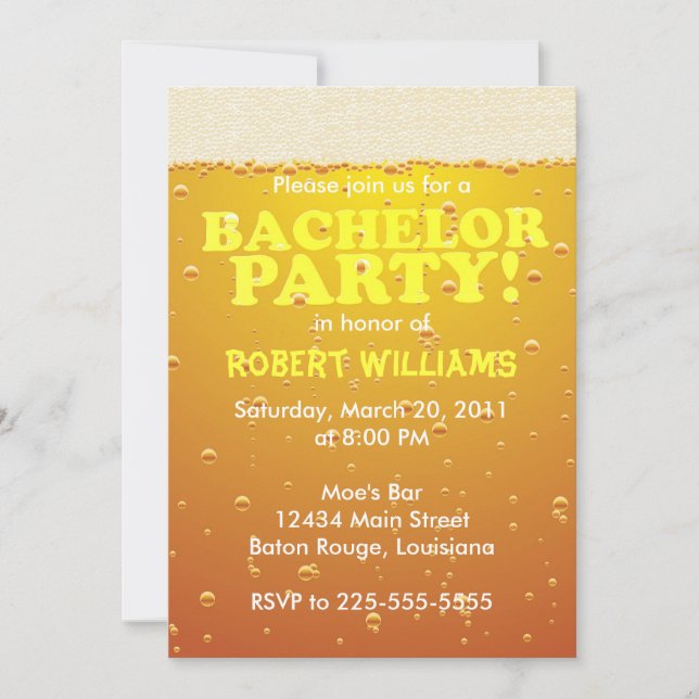 Bachelor Party Invitation (Front)