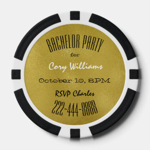 Bachelor Party Invite Poker Chip