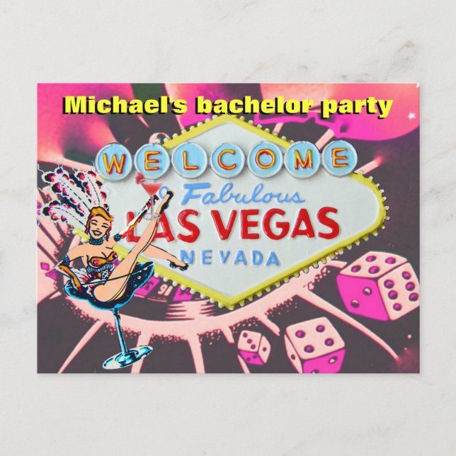 Bachelor Party Las Vegas Invite (Front)